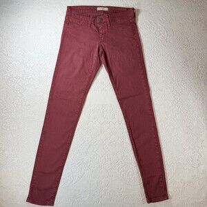 Altarâd State Skinny Jeans Womenâs Size 27 Red Stretch Denim